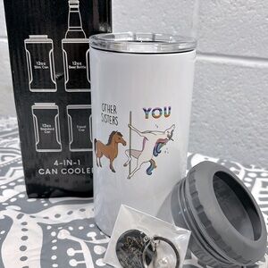 Sandjest double wall insulated 4 in one can cooler mug​​​​​​​​​